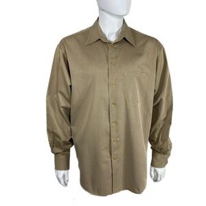 Kenneth Cole New York Men’s Khaki Textured Dress Shirt